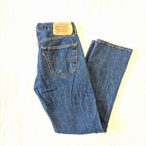 Mens Levi´s 501 33 X 32 Riveted Blue Jeans straight leg button fly READ
